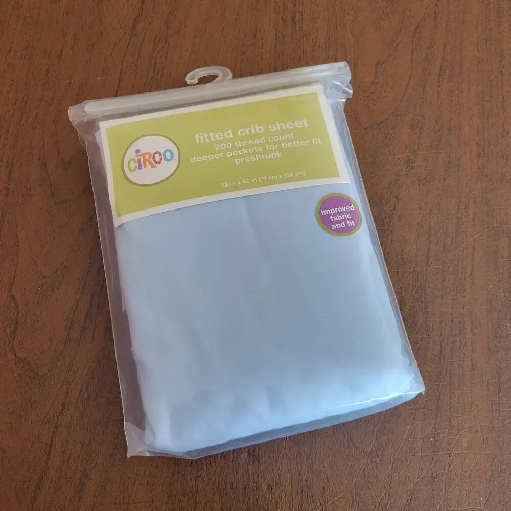 Circo  Fitted Crib Sheet Toddler Baby Bed Sheet blue 200 count . New, sealed